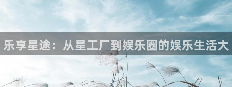 伟德国际集团 壹号(one game)：乐享星途：从星工厂到娱乐圈的娱乐生活大